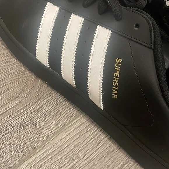 🆕 Adidas Superstar ADV Shoes - Core Black/White/White Sz 20 - Picture 7 of 12